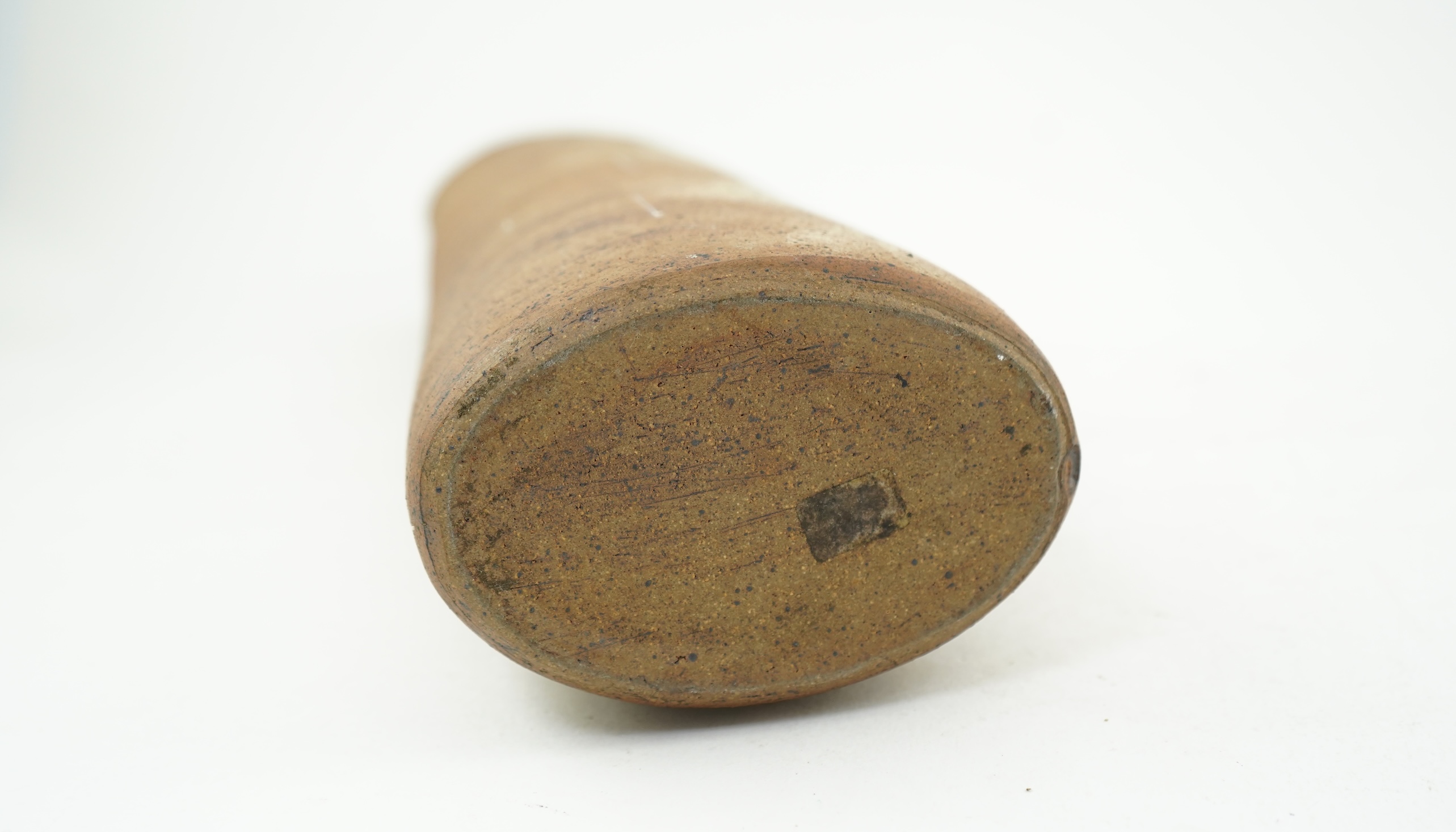 Joanna Constantinidis (1927-2000): A tall cylindrical stoneware vase